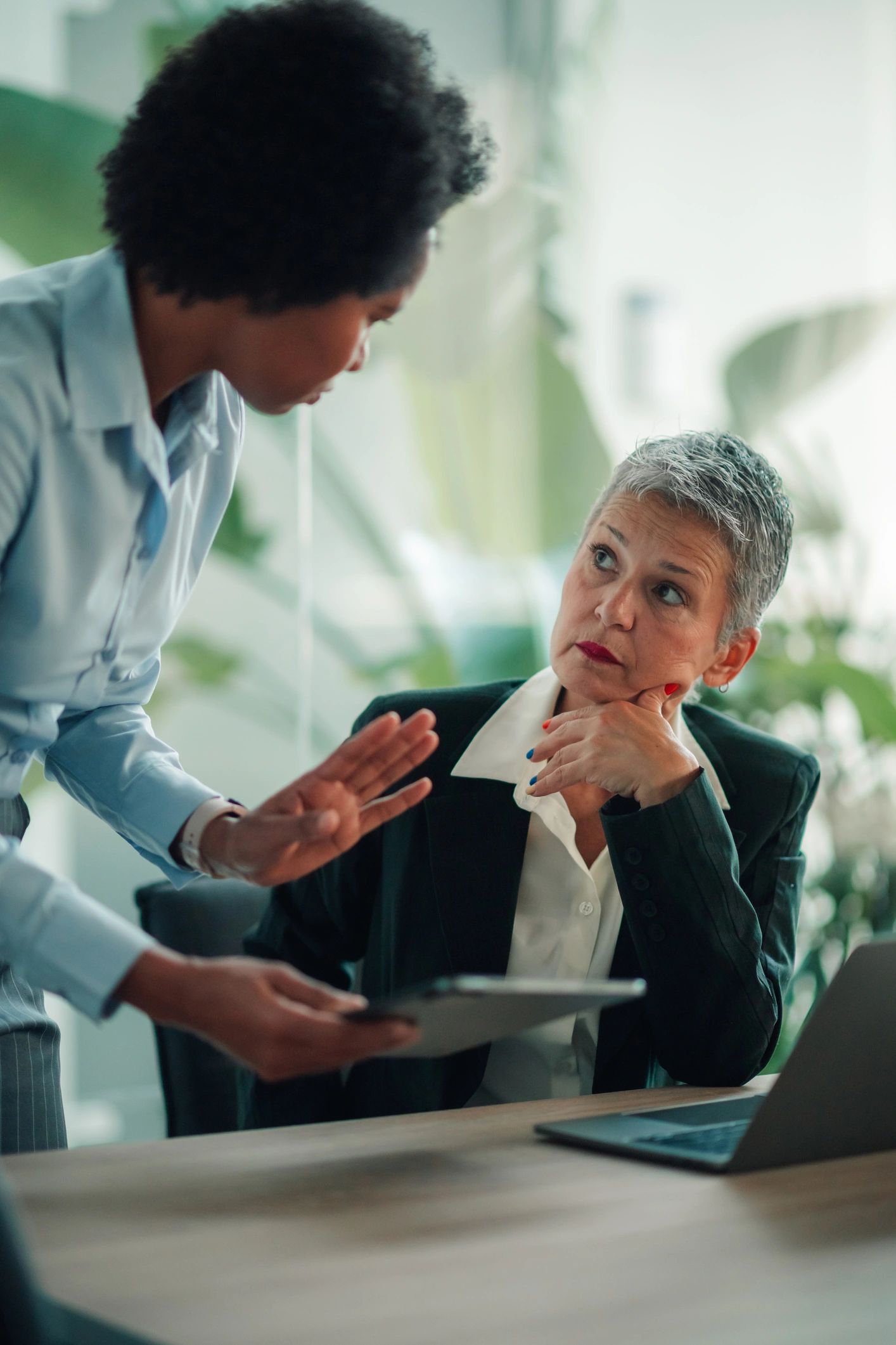 business people resolving conflict